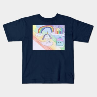 AriCorn88 Rainbow Castle Unicorn Kids T-Shirt